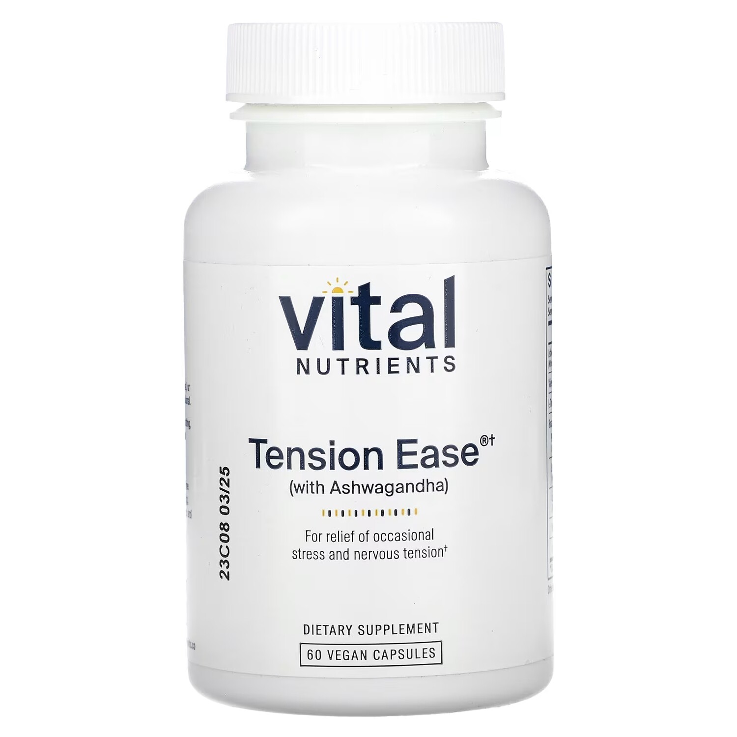 

Пищевая добавка с ашвагандой Vital Nutrients Tension Ease, 60 капсул