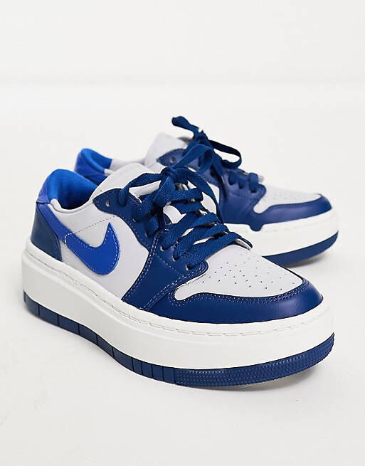 

Голубые кроссовки на платформе Jordan AJ1 Elevate