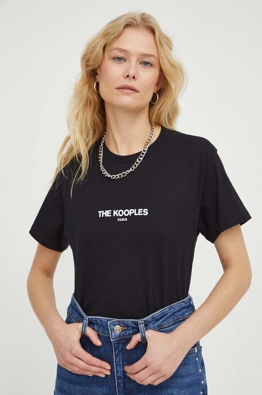 

Хлопковая футболка The Kooples, черный