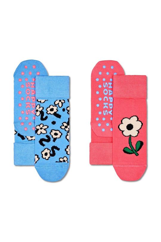 Happy Socks Детские носки Kids Flower Anti-Slip Socks, 2 шт., розовый