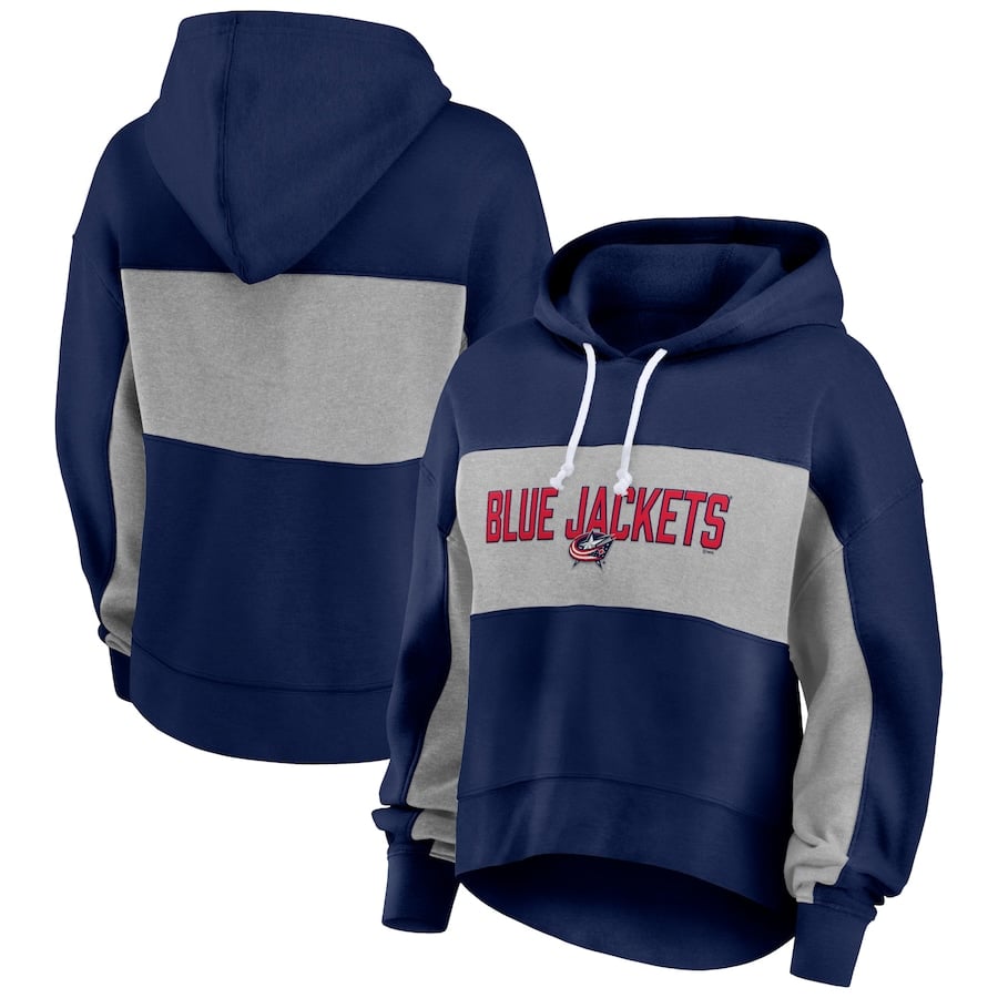 

Пуловер с капюшоном Fanatics Branded Columbus Blue Jackets, нави