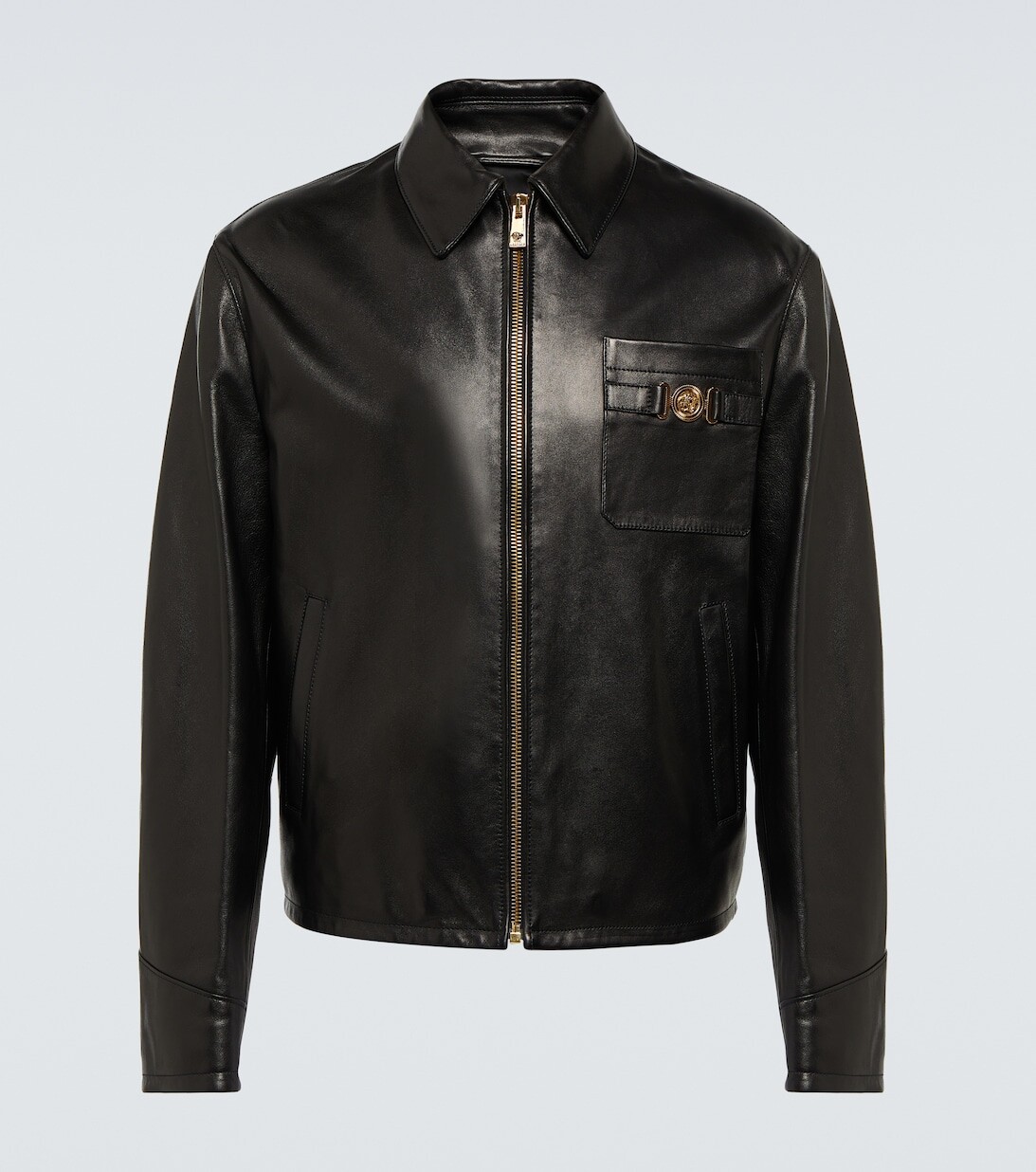 

Кожаная куртка Blouson Versace, черный