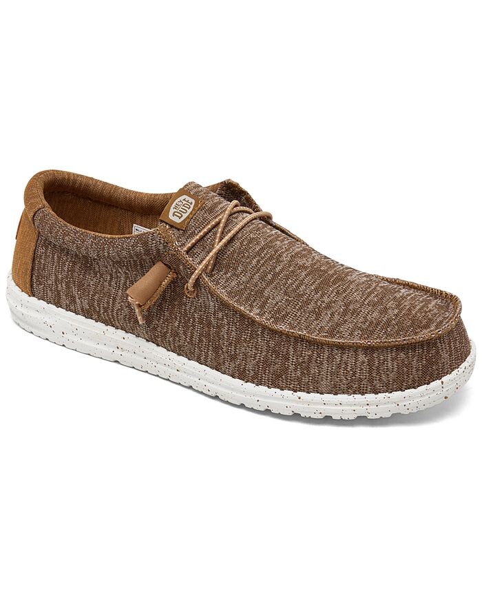 

Мужские повседневные трикотажные мокасины Wally Sport от Finish Line Hey Dude, коричневый