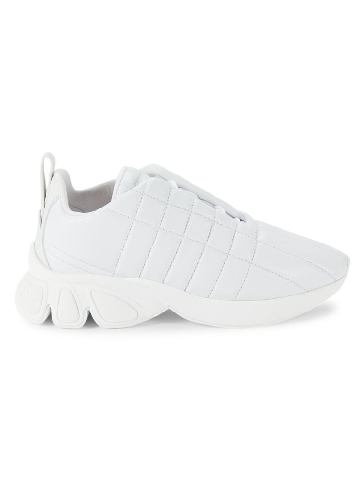 

Кожаные кроссовки Burberry, белый