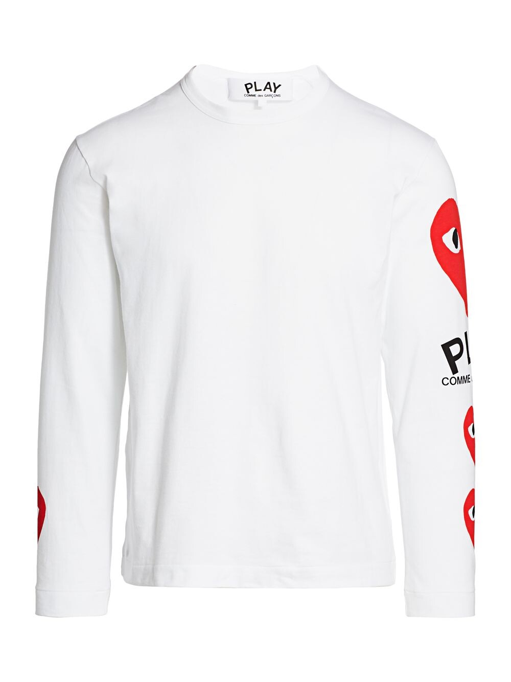 

Футболка с длинными рукавами и графическим принтом Multi Heart Comme des Garçons PLAY, белый