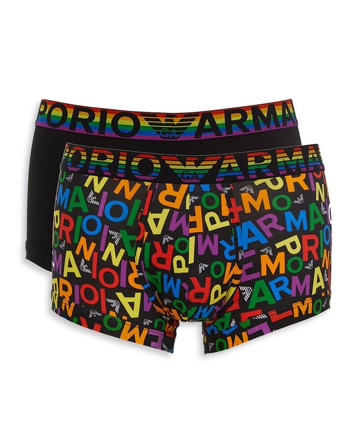 

Хлопковые плавки с радужным логотипом, упаковка из 2 шт. Armani