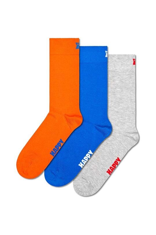 

Твердые носки, 3 пары Happy Socks, серый