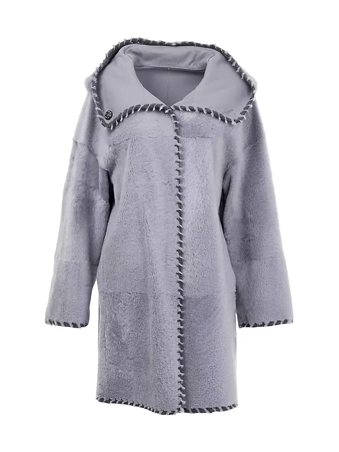 

Двусторонняя парка из овечьей шерсти Gorski, цвет periwinkle