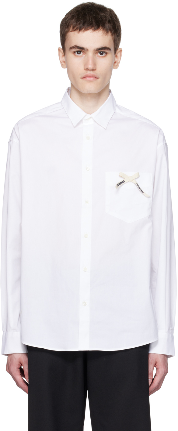 цена Белая рубашка Le Chouchou La Chemise Simon Jacquemus