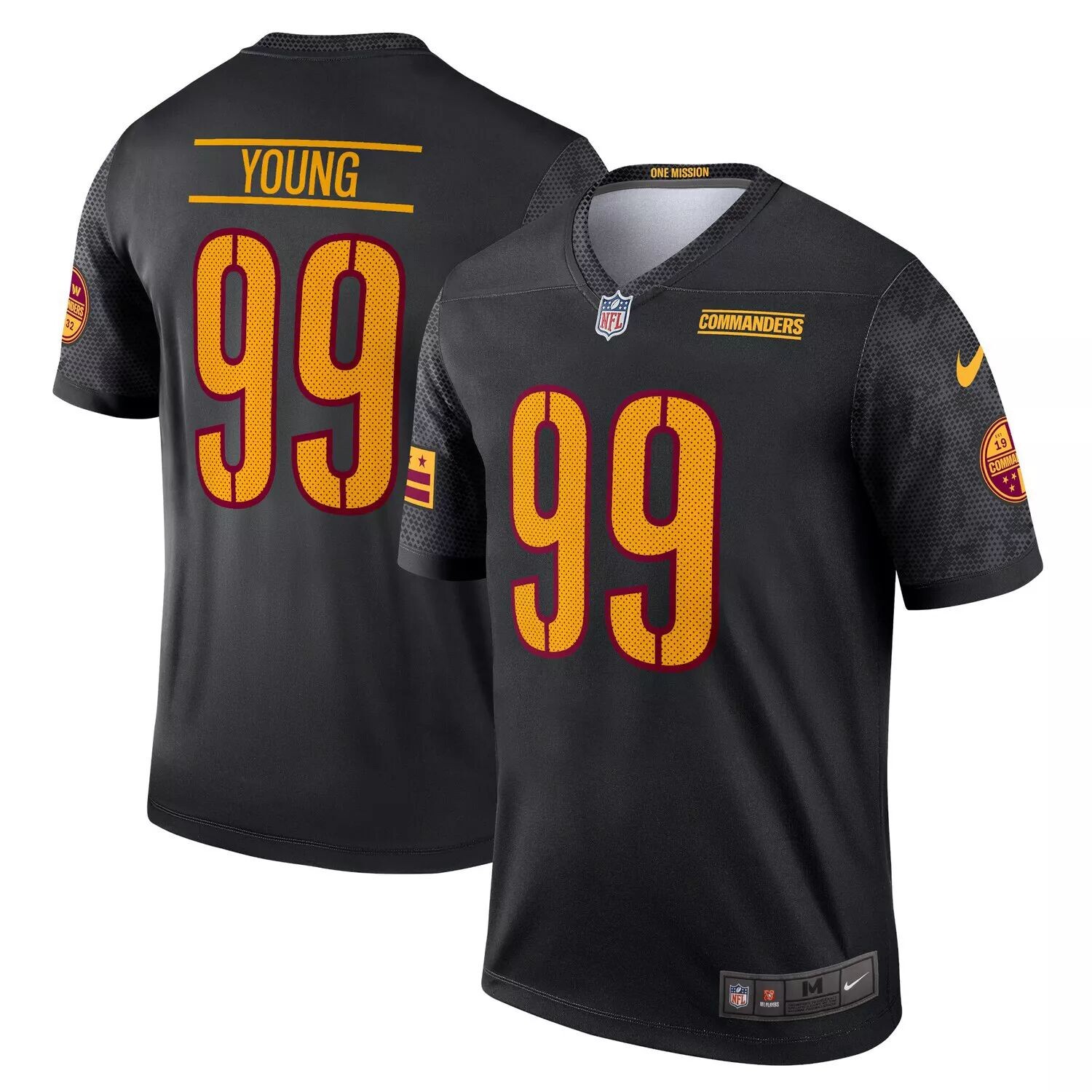 

Мужская футболка Nike Chase Young Black Washington Commanders Alternate Legend
