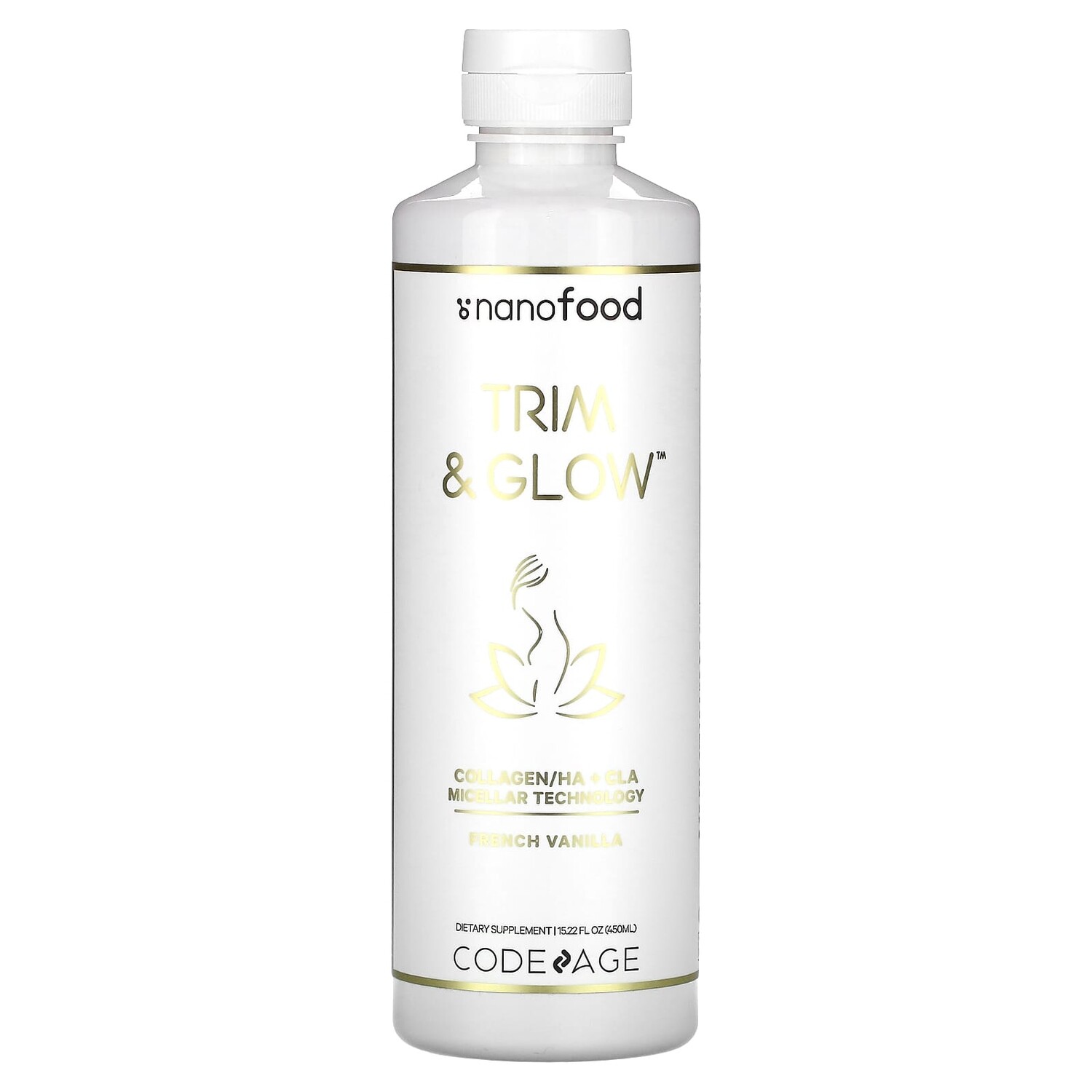 

Trim & Glow, французская ваниль, 450 мл (15,22 жидк. Унции), Codeage