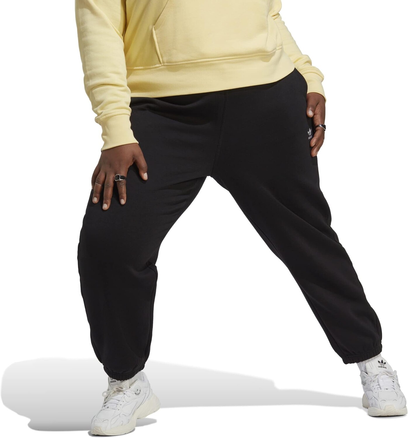 

Флисовые брюки Adicolor Essentials больших размеров adidas, черный