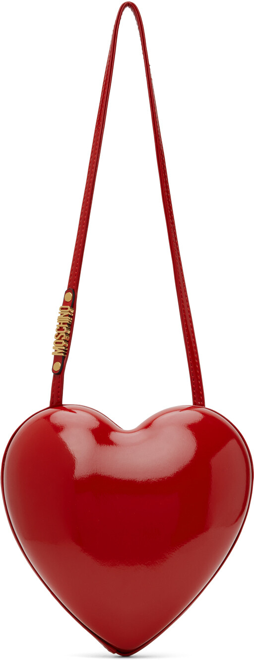 

Красная сумка Heartbeat Moschino