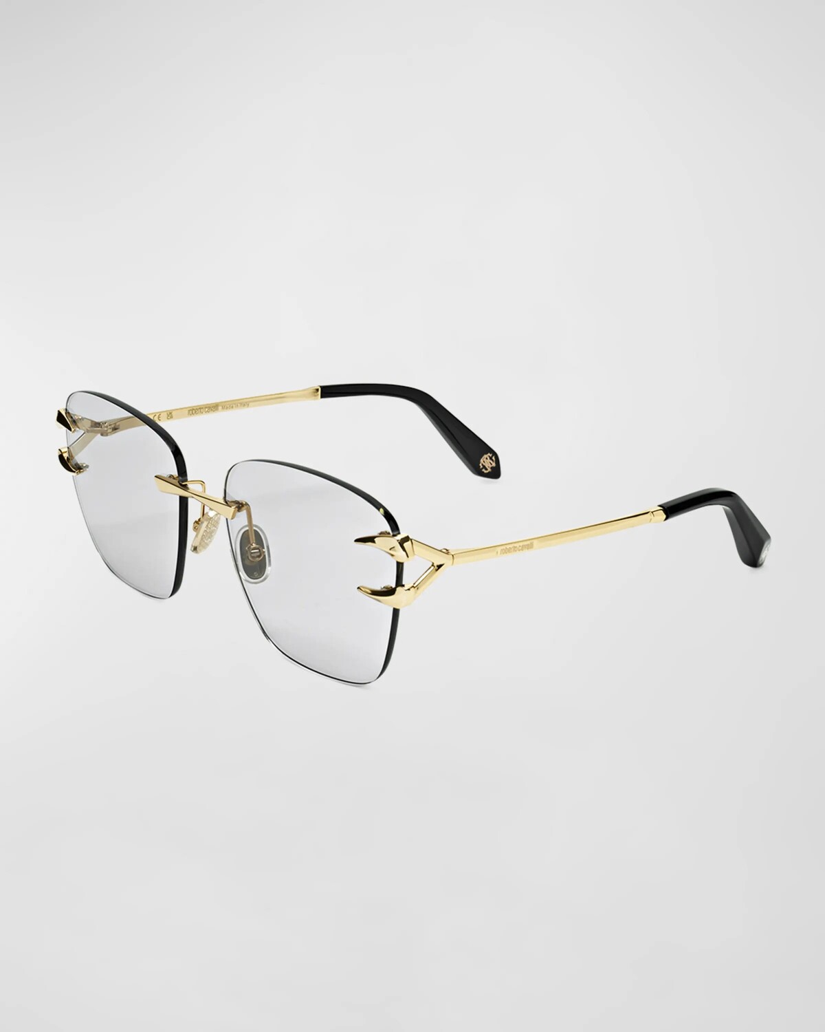 

Квадратные солнцезащитные очки без оправы Tiger Tooth Roberto Cavalli, цвет Yellow Gold