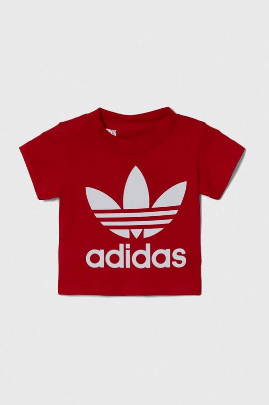 цена adidas Originals Хлопковая детская футболка, красный
