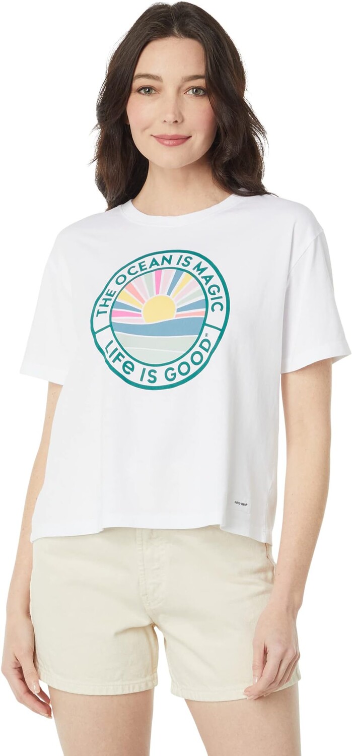 

Футболка Boxy Crusher с короткими рукавами Life is Good, цвет Cloud White