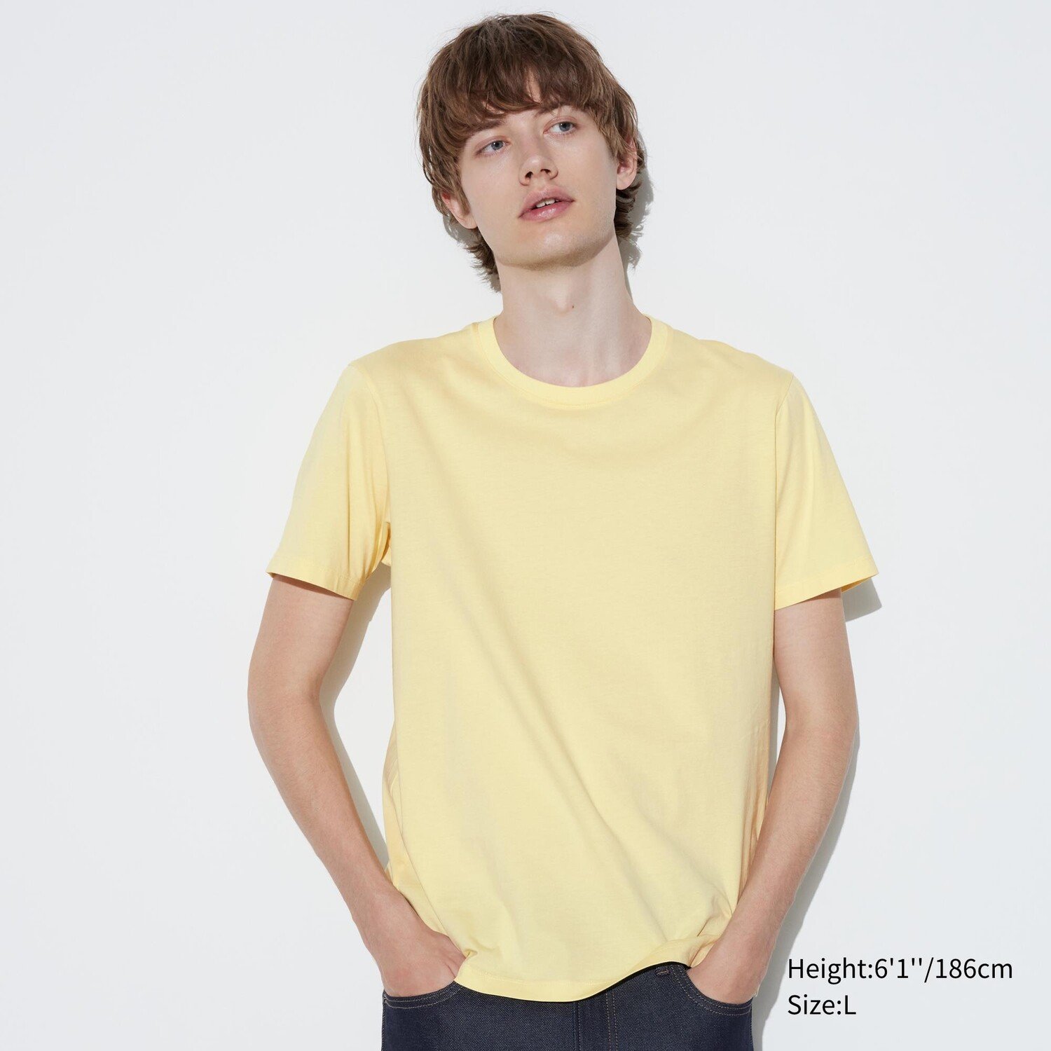 

Футболка Uniqlo Supima с короткими рукавами, желтый