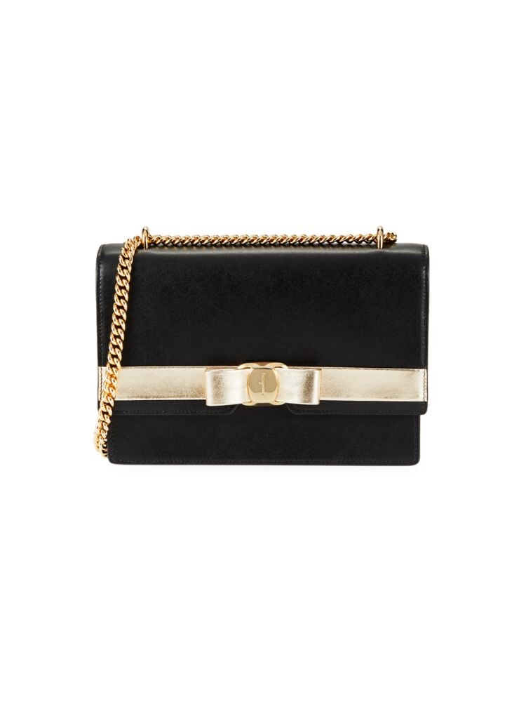 

Кожаная сумка через плечо Vara Ferragamo, черный