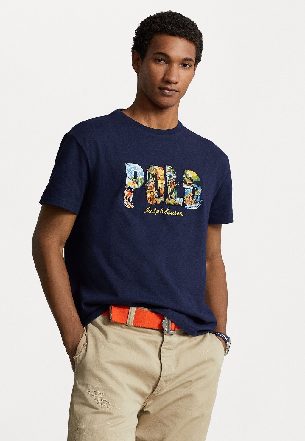

Футболка с принтом SHORT SLEEVE Polo Ralph Lauren, цвет cruise navy