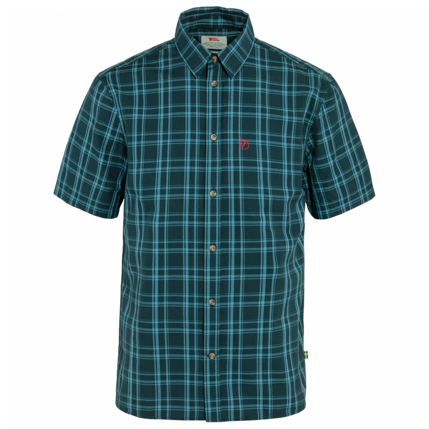 Рубашка Fjällräven Övik Lite Shirt S/S, цвет Dark Navy/Dawn Blue