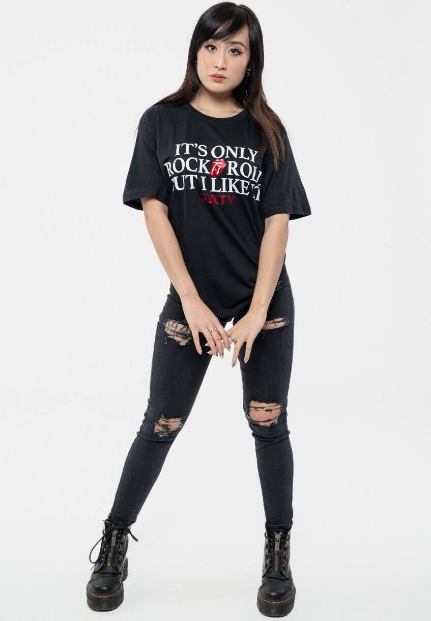 

Футболка с принтом THE ROLLING STONES ITS ONLY ROCK N ROLL SIXTY FOILED Paradiso Clothing, черный