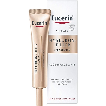 Eucerin Hyaluron Filler + Elasticity Eye Contour Anti Age SPF15 15мл eucerin hyaluron filler spf15 anti wrinkles eye cream 15ml
