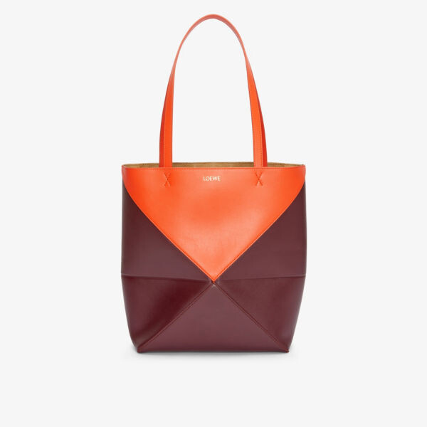 

Кожаная большая сумка Puzzle Fold Loewe, оранжевый