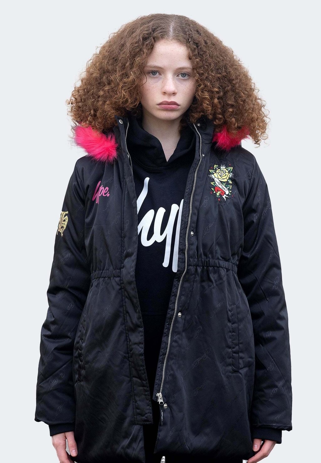 

Зимнее пальто Puffer X Ed Hardy Tiger Hype, черный