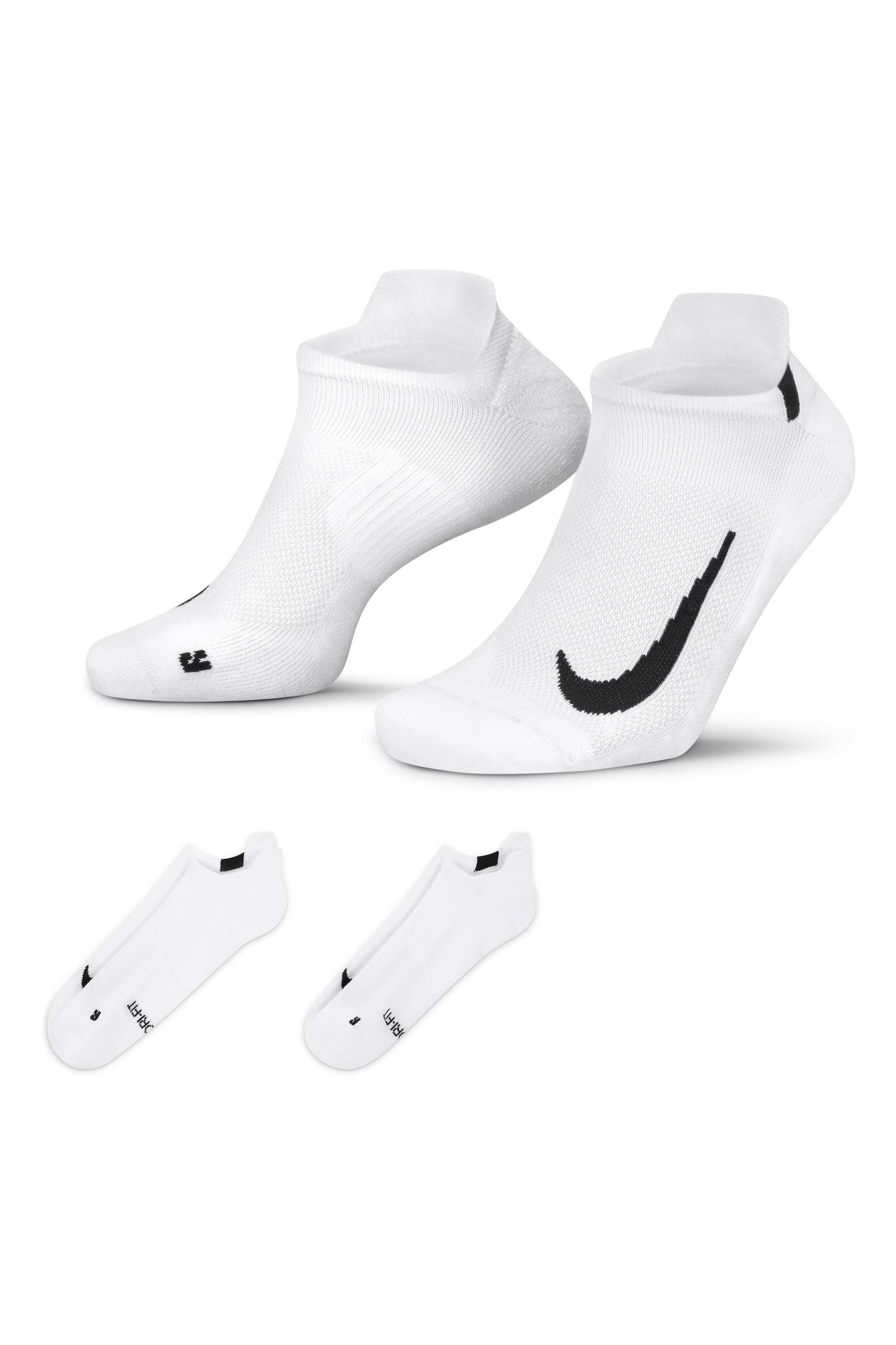 цена Две пары спортивных носков Run Nike, белый