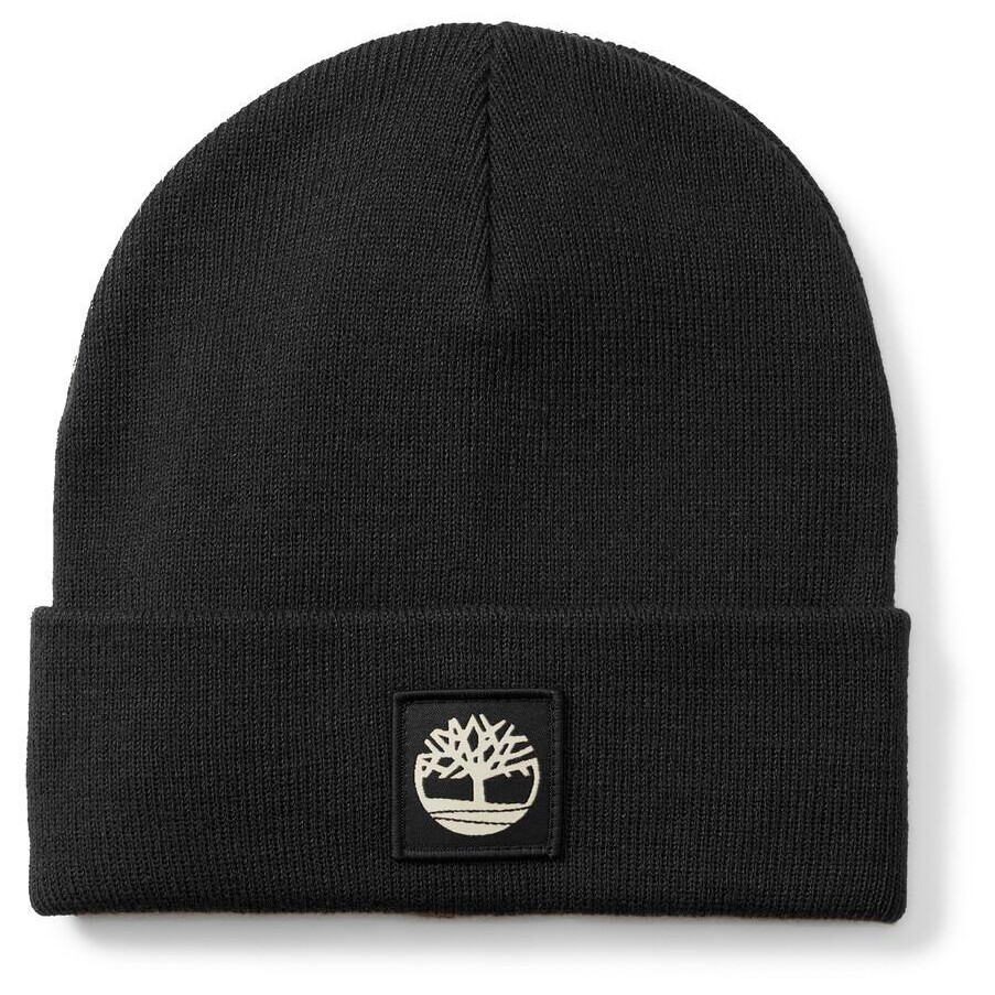 

Шапка Timberland Cuffed Beanie with Tonal Patch, черный