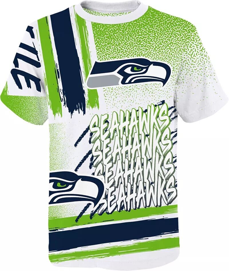 

Nfl Team Apparel Молодежная белая футболка Сиэтл Сихокс Game Time