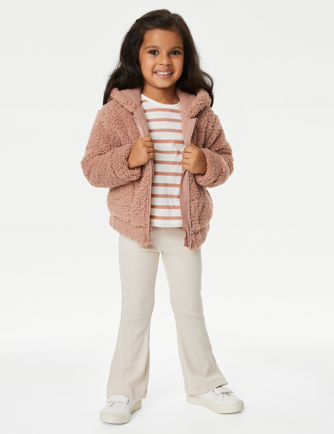 

Куртка Борг с капюшоном (2–8 лет) Marks & Spencer, коричневый