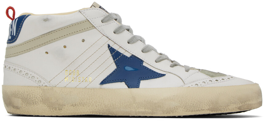

Белые кроссовки Golden Goose Mid Star