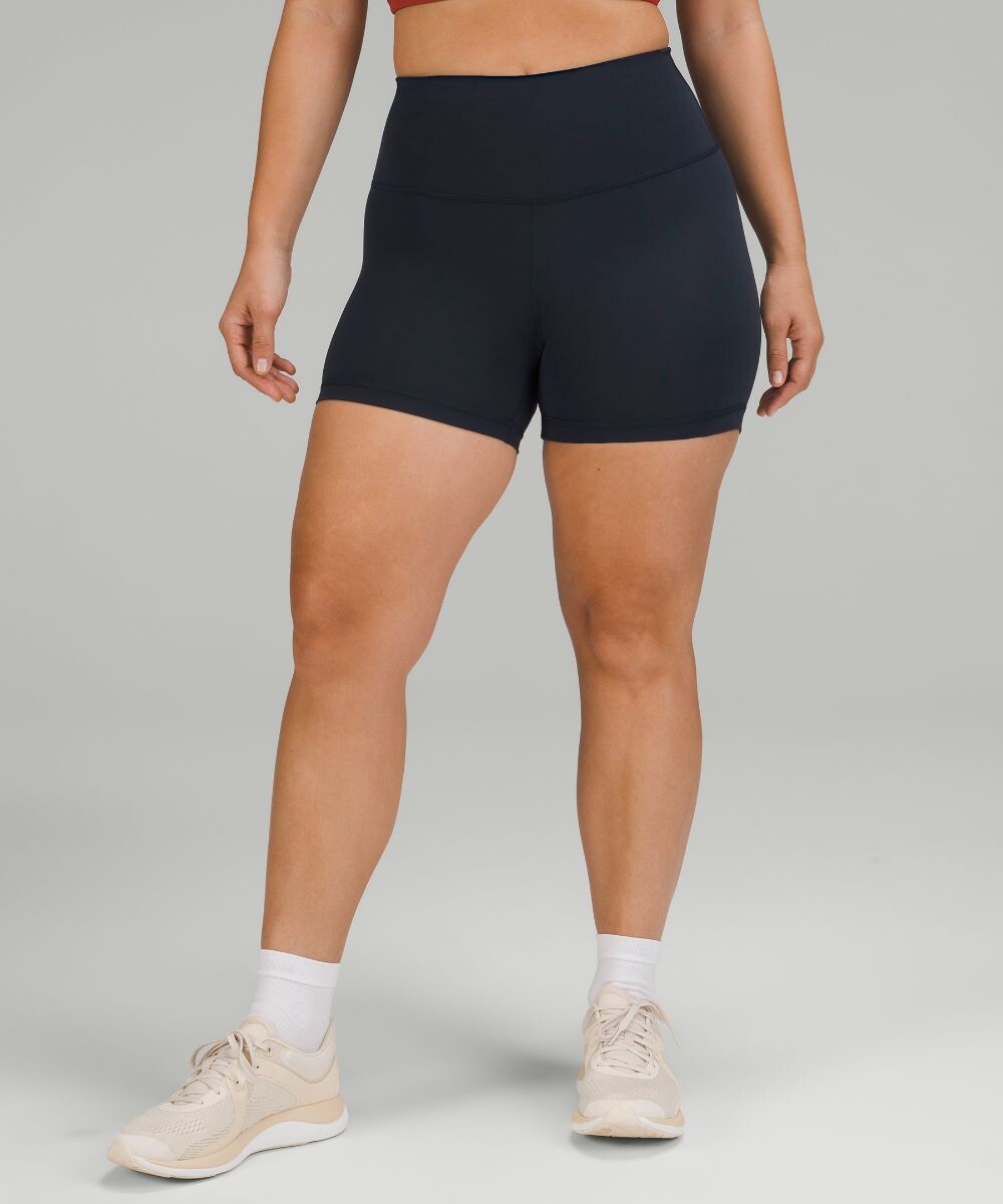

Шорты с высокой посадкой Wunder Train Contour Fit Lululemon, нави