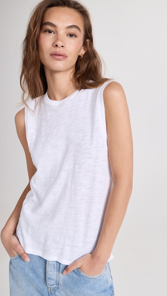 

Футболка ATM Anthony Thomas Melillo Sleeveless Schoolboy, белый