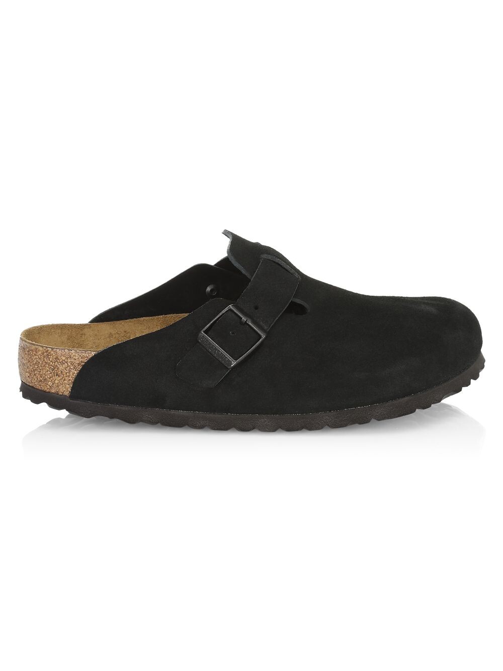 

Замшевые сабо без шнурков Boston Birkenstock, черный