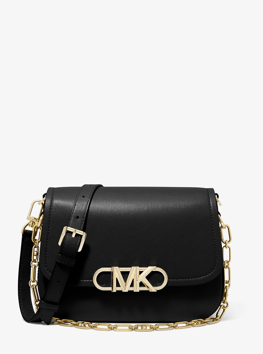

Кожаная сумка-мессенджер Parker среднего размера Michael Kors, черный