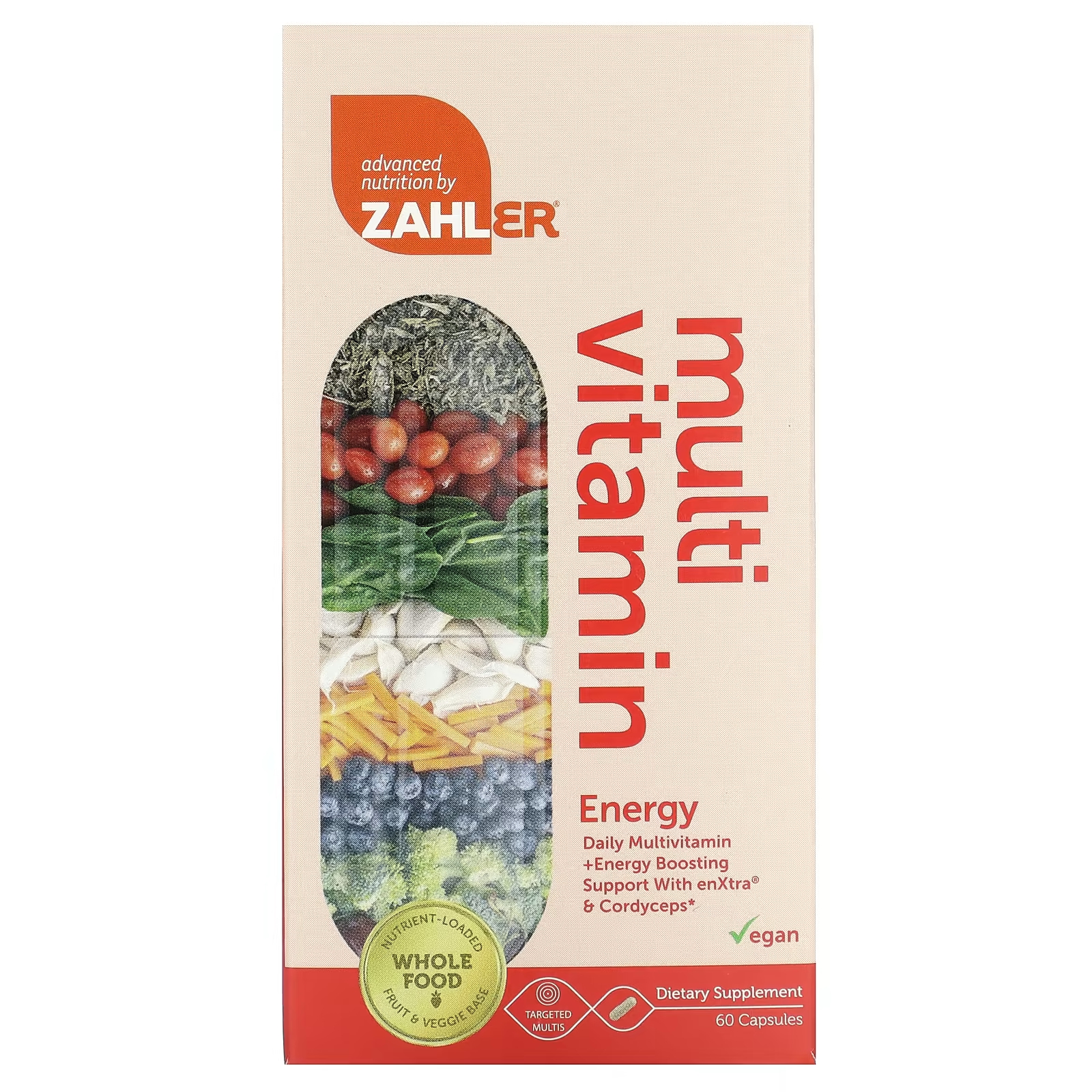 zahler мультивитамины пища для мозга 60 капсул Мультивитамины добавка Zahler энергия, 60 капсул
