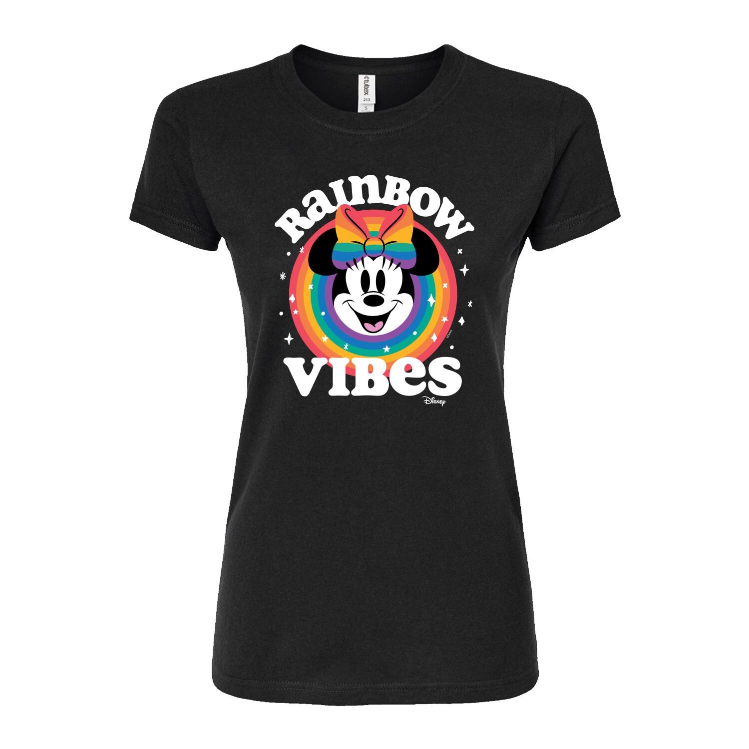 

Облегающая футболка с рисунком Disney's Minnie Mouse Rainbow Vibes для юниоров Disney