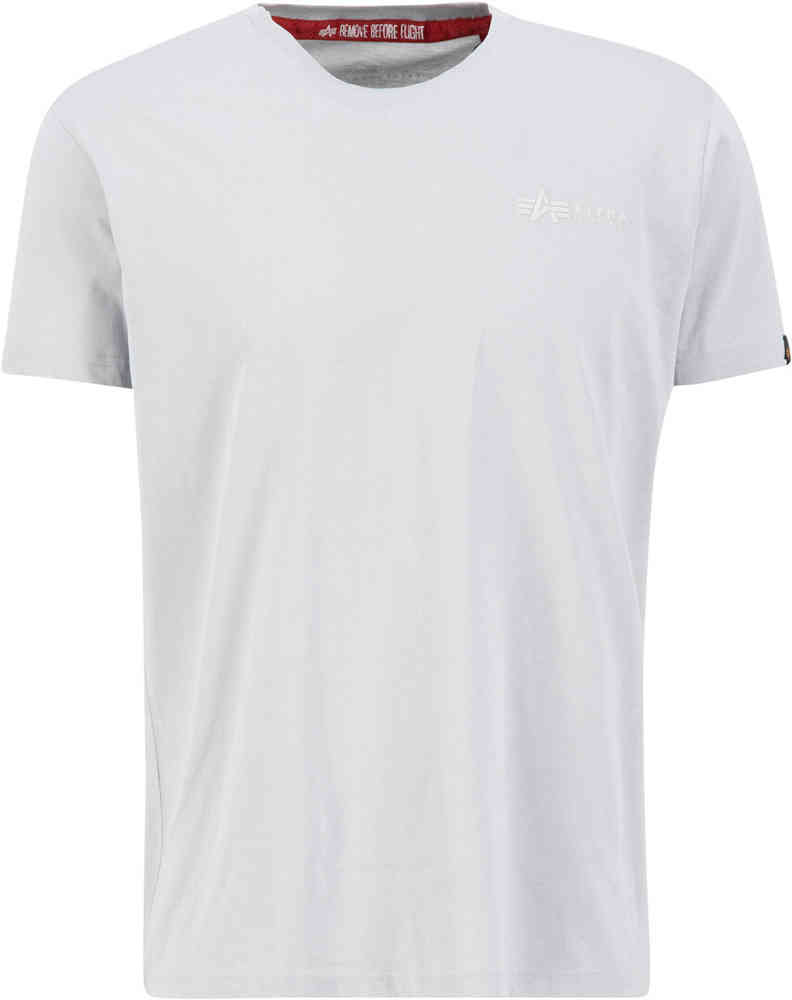 Футболка ВВС Alpha Industries, светло-серый базовая резиновая футболка alpha industries белый