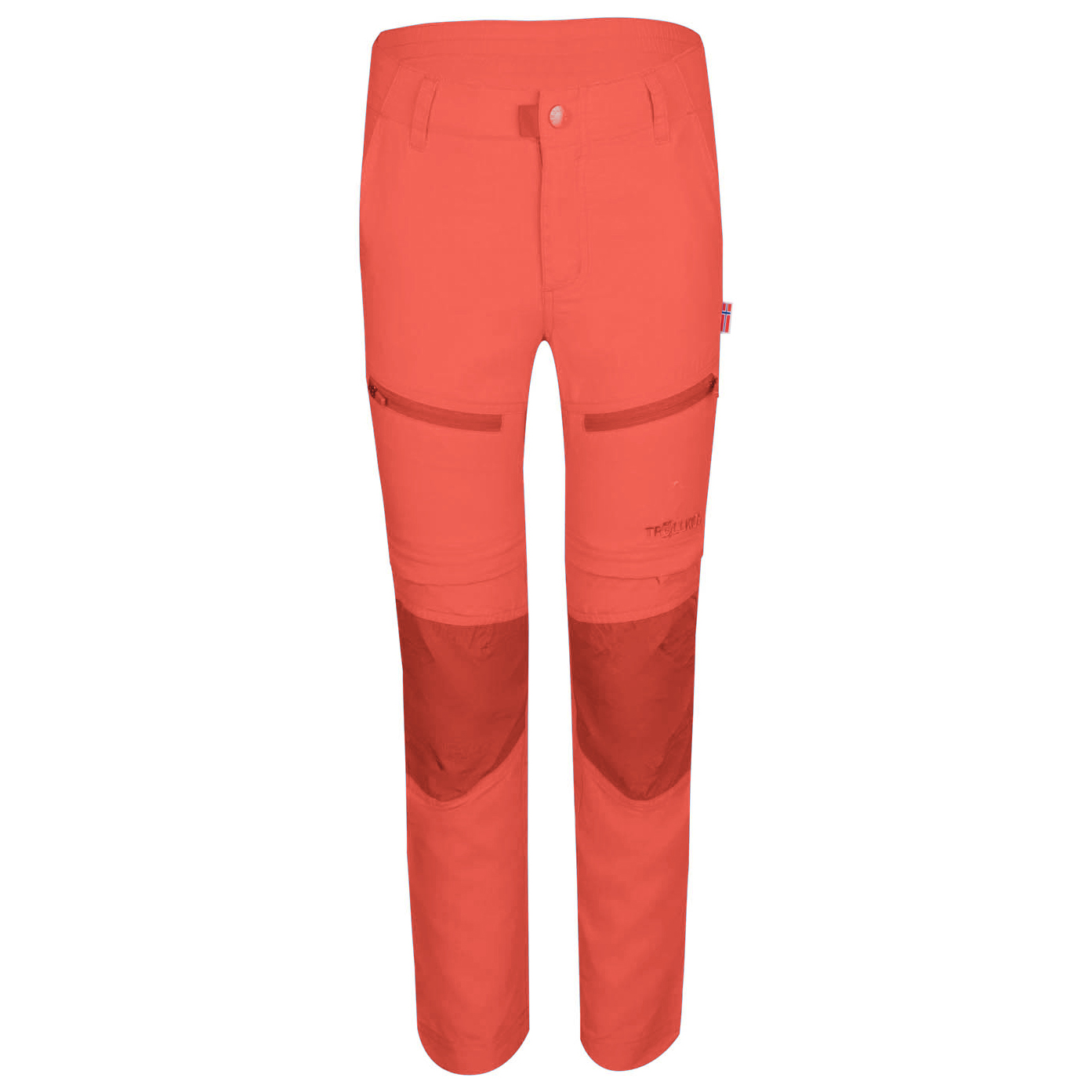 Трекинговые брюки Trollkids Kid's Nordfjord Zip Off, цвет Peach