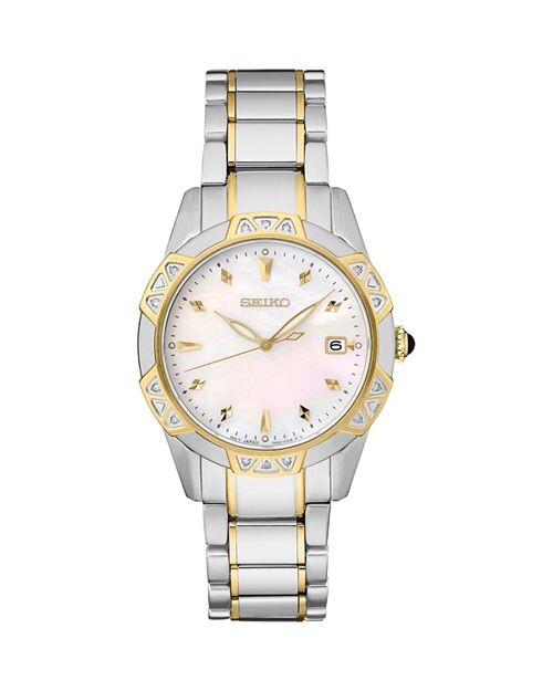 

Часы с бриллиантами, 33 мм Seiko Watch, цвет White