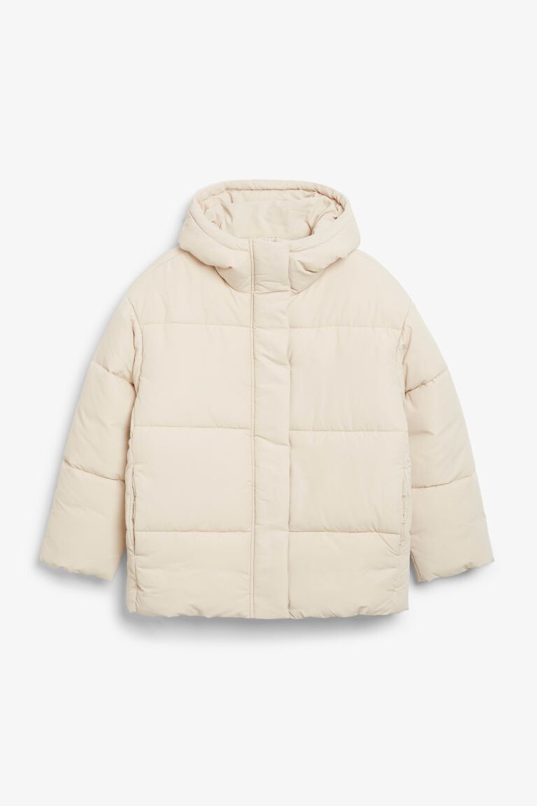 

Пуховик оверсайз с капюшоном Monki