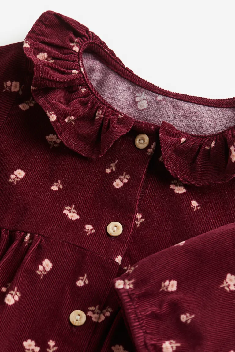 

Вельветовое платье с воротником H&M, красный