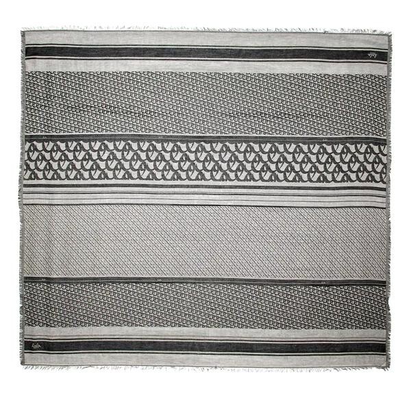 

Шарф scarf monogram black monogram on Lala Berlin, серый