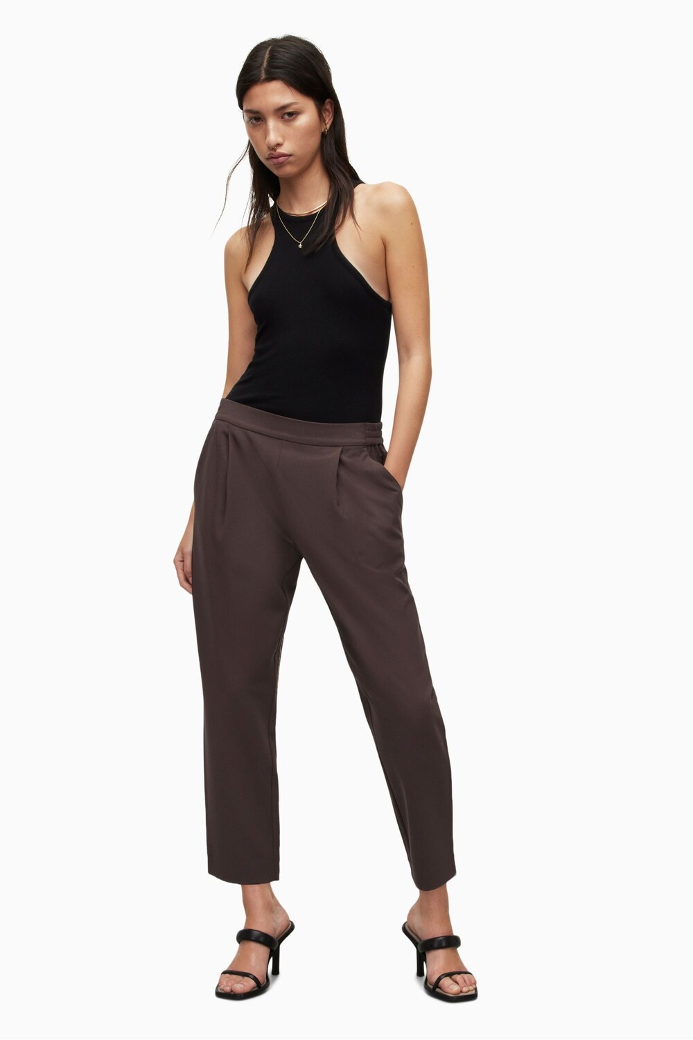 

Коричневые трикотажные брюки AllSaints Aleida All Saints, коричневый