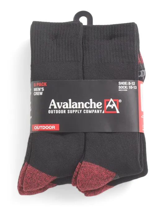 

Мужские носки на каждый день, 6 пар Avalanche, черный/серый