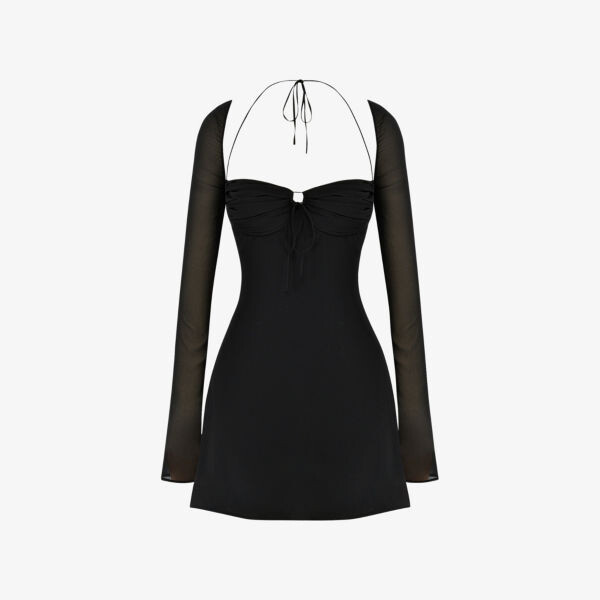 

Платье мини из крепа Babydoll House Of Cb, черный