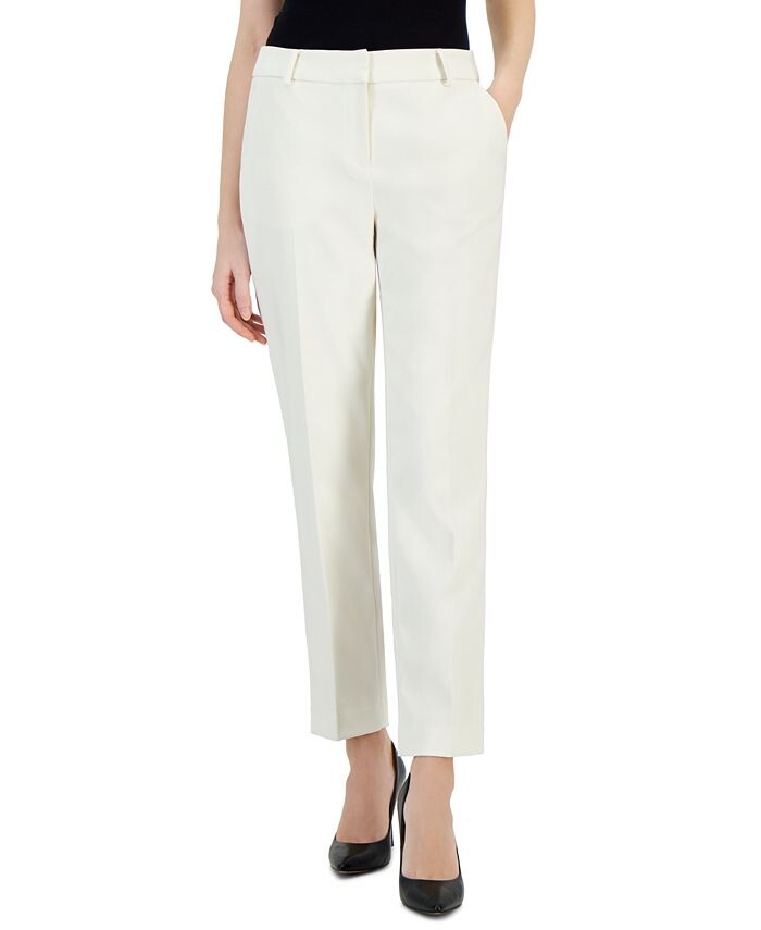 

Женские брюки прямого кроя The Grace до щиколотки Anne Klein, белый