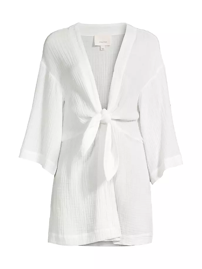 

Туника из хлопкового газа A La Plage Ralpha Cinq À Sept, белый